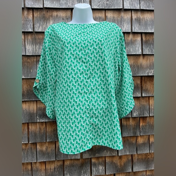 Shein Green Ditsy Floral Top – Plus Size 1X - Picture 5 of 5